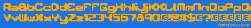 Conduit Font – Orange Fonts on Blue Background