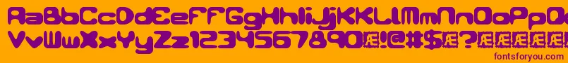 Conduit Font – Purple Fonts on Orange Background