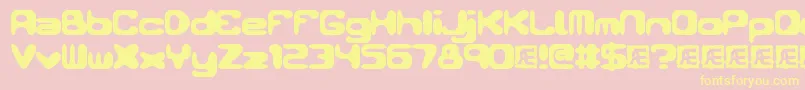 Conduit Font – Yellow Fonts on Pink Background