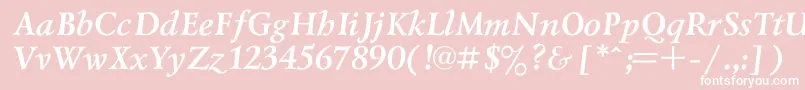 LazurskiBoldItalic Font – White Fonts on Pink Background