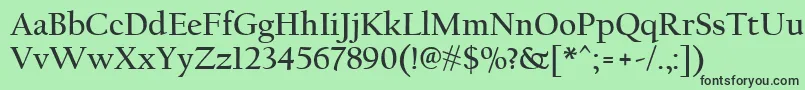 CalifornianFbРџРѕР»СѓР¶РёСЂРЅС‹Р№ Font – Black Fonts on Green Background