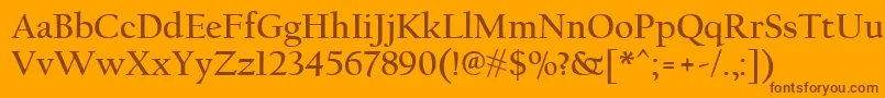 CalifornianFbРџРѕР»СѓР¶РёСЂРЅС‹Р№ Font – Brown Fonts on Orange Background