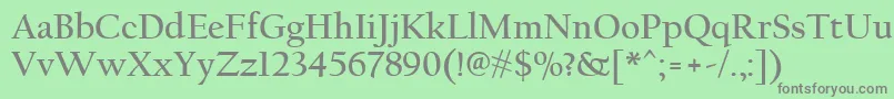 CalifornianFbРџРѕР»СѓР¶РёСЂРЅС‹Р№ Font – Gray Fonts on Green Background