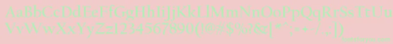 CalifornianFbРџРѕР»СѓР¶РёСЂРЅС‹Р№ Font – Green Fonts on Pink Background