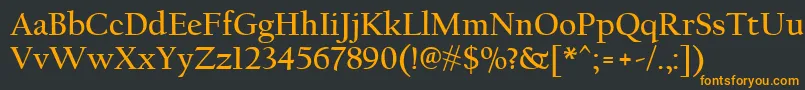 CalifornianFbРџРѕР»СѓР¶РёСЂРЅС‹Р№ Font – Orange Fonts on Black Background