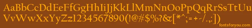 More about CalifornianFbПолужирный Font CalifornianFbПолужирный Font – Orange Fonts on Brown Background
