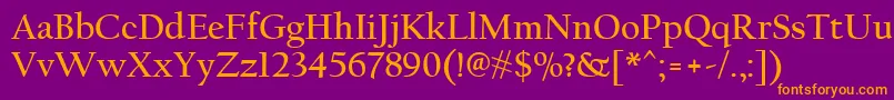 CalifornianFbРџРѕР»СѓР¶РёСЂРЅС‹Р№ Font – Orange Fonts on Purple Background