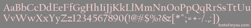 CalifornianFbРџРѕР»СѓР¶РёСЂРЅС‹Р№ Font – Pink Fonts on Gray Background