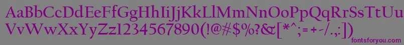 CalifornianFbРџРѕР»СѓР¶РёСЂРЅС‹Р№ Font – Purple Fonts on Gray Background