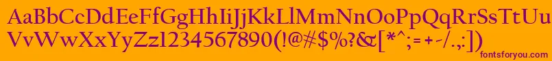 CalifornianFbРџРѕР»СѓР¶РёСЂРЅС‹Р№ Font – Purple Fonts on Orange Background