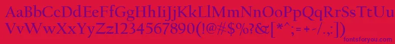 フォントCalifornianFbРџРѕР»СѓР¶РёСЂРЅС‹Р№ – 赤い背景に紫のフォント