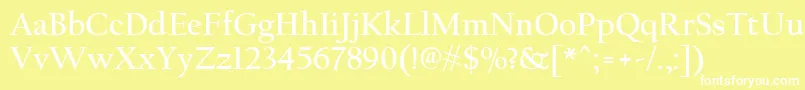 CalifornianFbРџРѕР»СѓР¶РёСЂРЅС‹Р№ Font – White Fonts on Yellow Background