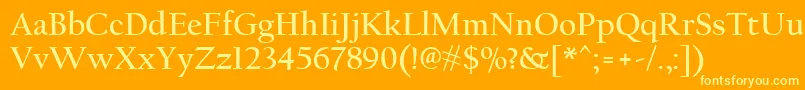 CalifornianFbРџРѕР»СѓР¶РёСЂРЅС‹Р№ Font – Yellow Fonts on Orange Background