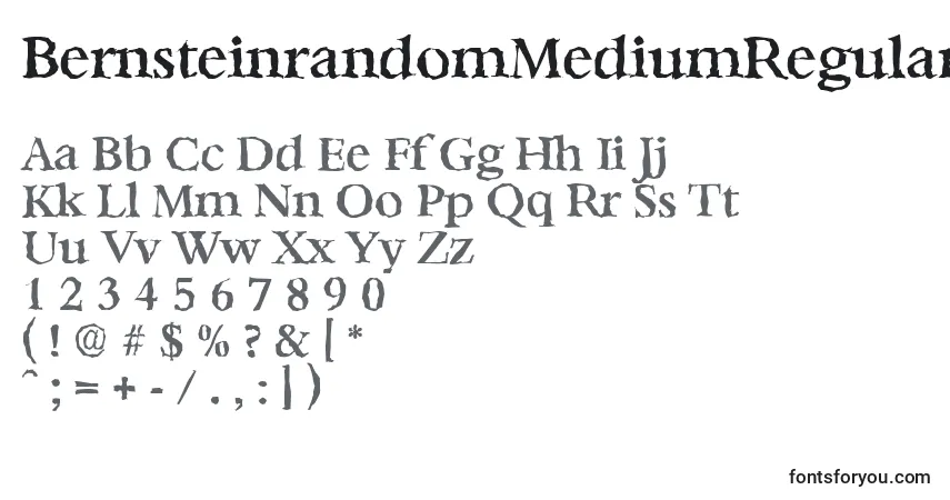 A fonte BernsteinrandomMediumRegular – alfabeto, números, caracteres especiais