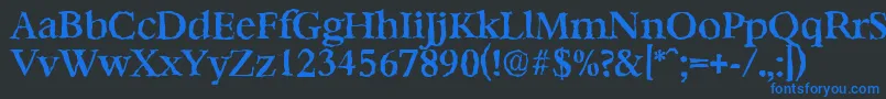 BernsteinrandomMediumRegular Font – Blue Fonts on Black Background