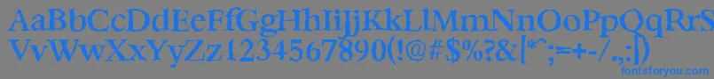 BernsteinrandomMediumRegular Font – Blue Fonts on Gray Background