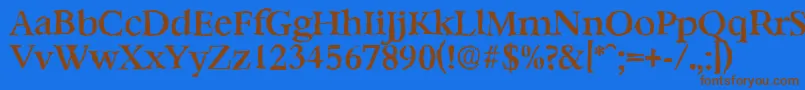 BernsteinrandomMediumRegular Font – Brown Fonts on Blue Background