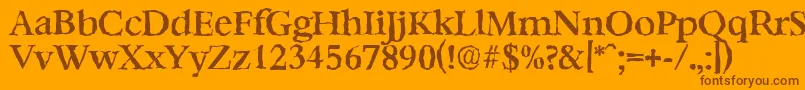 BernsteinrandomMediumRegular Font – Brown Fonts on Orange Background