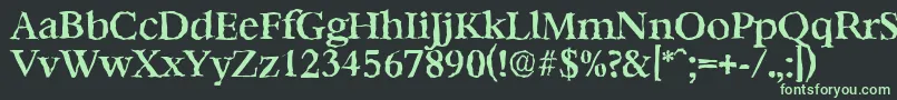 BernsteinrandomMediumRegular Font – Green Fonts on Black Background
