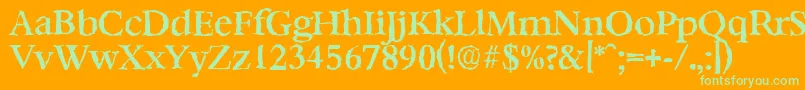 BernsteinrandomMediumRegular Font – Green Fonts on Orange Background