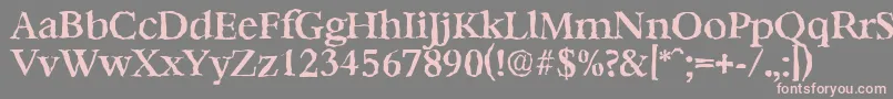 BernsteinrandomMediumRegular Font – Pink Fonts on Gray Background