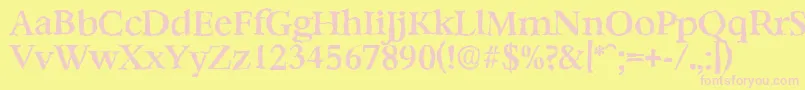 BernsteinrandomMediumRegular Font – Pink Fonts on Yellow Background