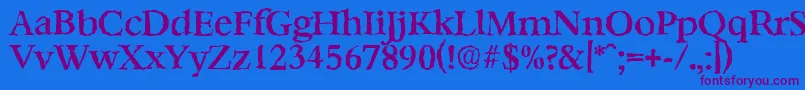 BernsteinrandomMediumRegular Font – Purple Fonts on Blue Background