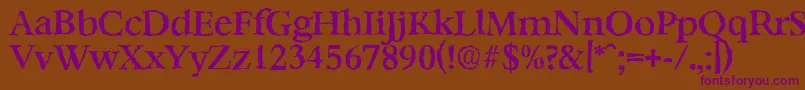 BernsteinrandomMediumRegular Font – Purple Fonts on Brown Background