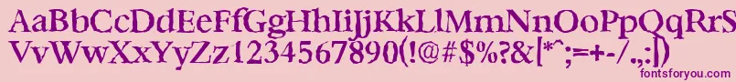 BernsteinrandomMediumRegular Font – Purple Fonts on Pink Background