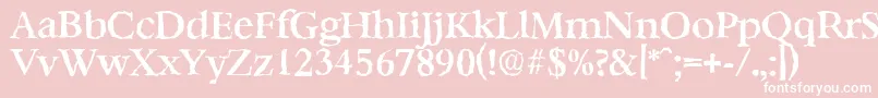 BernsteinrandomMediumRegular Font – White Fonts on Pink Background