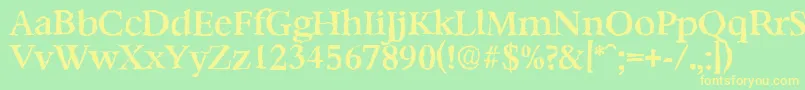 BernsteinrandomMediumRegular Font – Yellow Fonts on Green Background