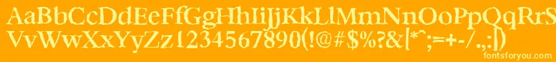BernsteinrandomMediumRegular Font – Yellow Fonts on Orange Background
