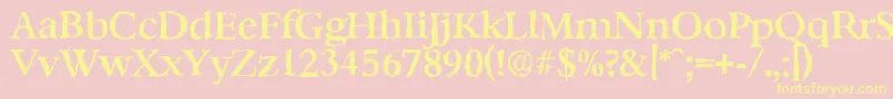 BernsteinrandomMediumRegular Font – Yellow Fonts on Pink Background