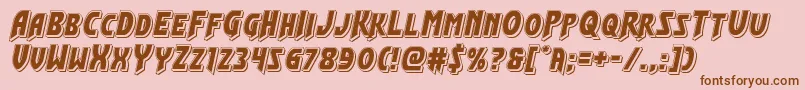 Flashrogerspunch Font – Brown Fonts on Pink Background