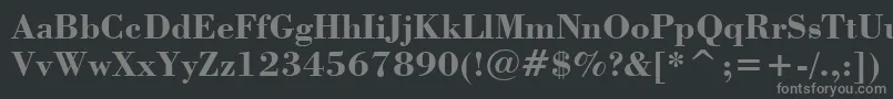 StBodoniBold Font – Gray Fonts on Black Background