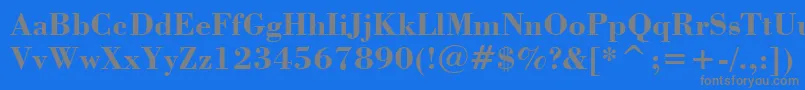 フォントStBodoniBold – 青い背景に灰色の文字