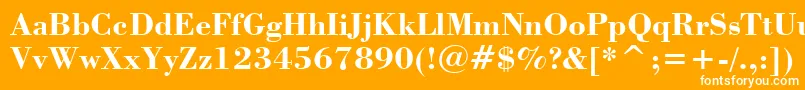 フォントStBodoniBold – オレンジの背景に白い文字