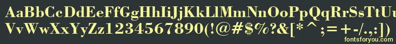 StBodoniBold Font – Yellow Fonts on Black Background