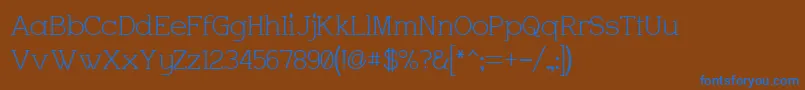 Charrington Font – Blue Fonts on Brown Background