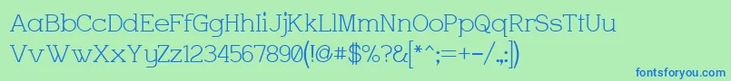 Charrington Font – Blue Fonts on Green Background