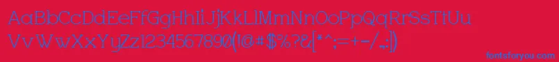 Charrington Font – Blue Fonts on Red Background