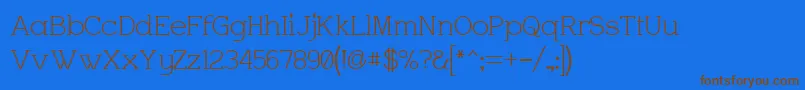 Charrington Font – Brown Fonts on Blue Background
