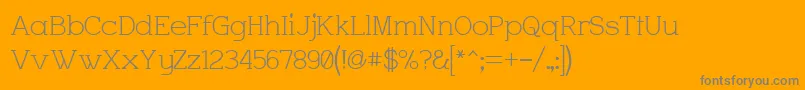 Czcionka Charrington – szare czcionki na pomarańczowym tle