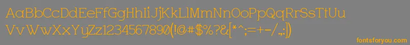 Charrington Font – Orange Fonts on Gray Background