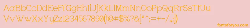 Charrington Font – Orange Fonts on Pink Background