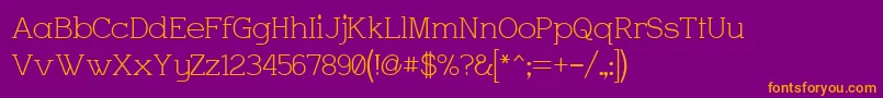 Charrington Font – Orange Fonts on Purple Background