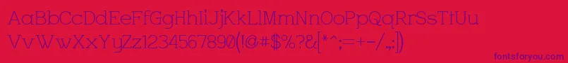 Charrington Font – Purple Fonts on Red Background