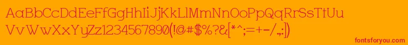 Charrington Font – Red Fonts on Orange Background