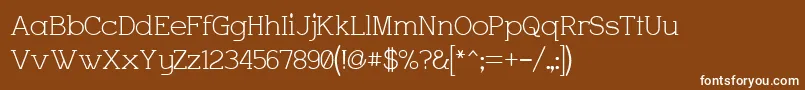 Charrington Font – White Fonts on Brown Background