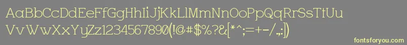 Charrington Font – Yellow Fonts on Gray Background